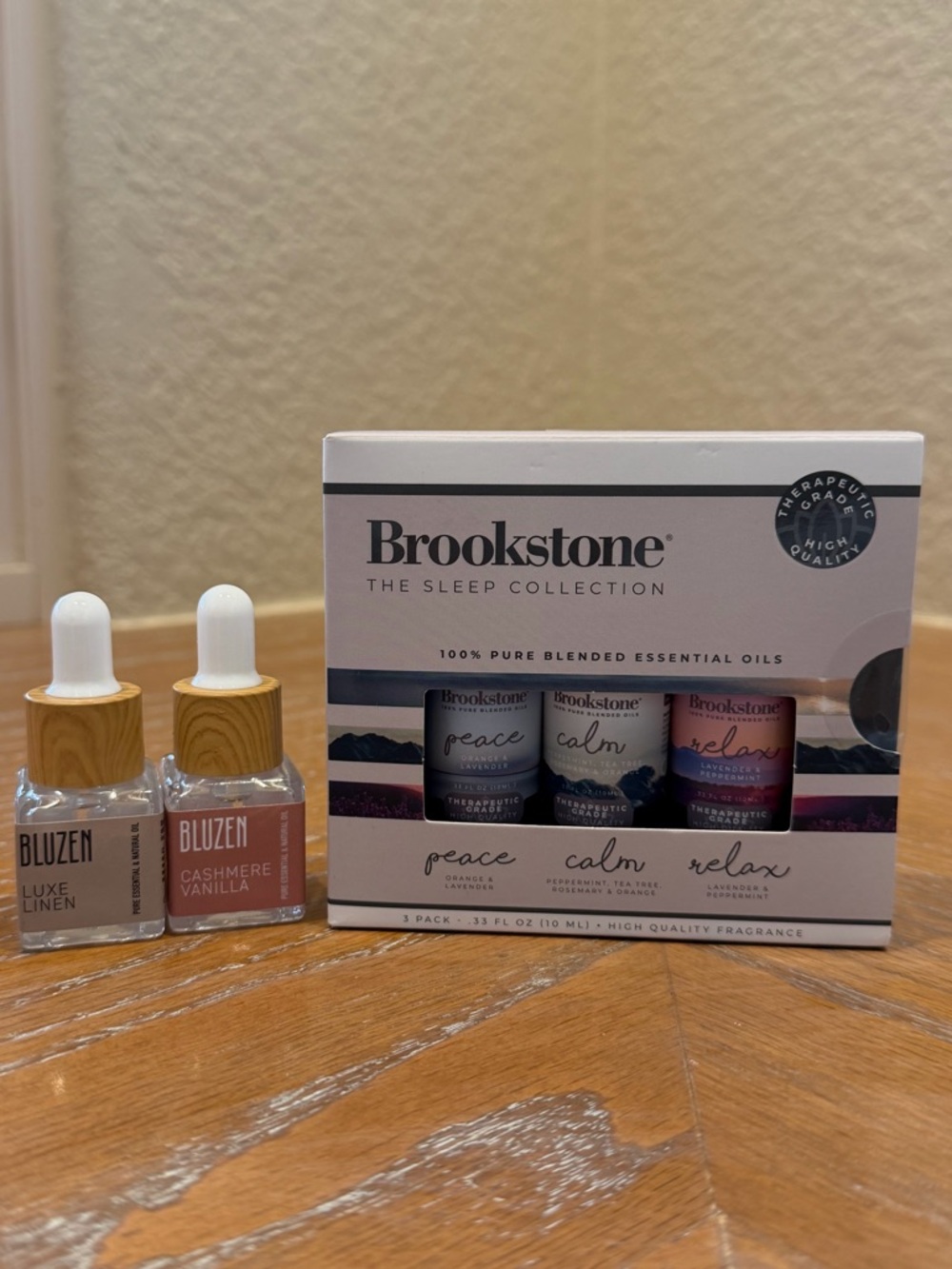 Brookstone Sleep Collection Essential Oil Trio & Bluzen Essential Oils